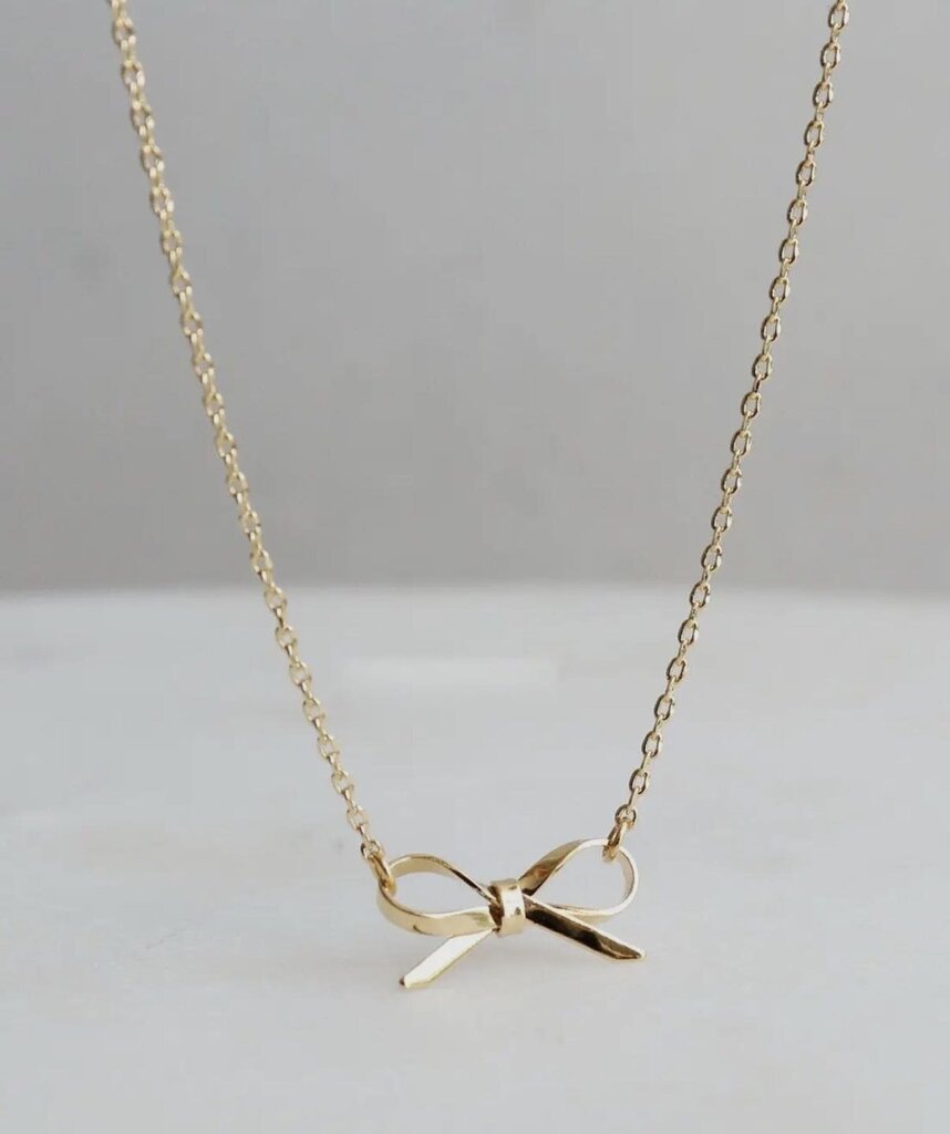 Josslyn bow necklace gold