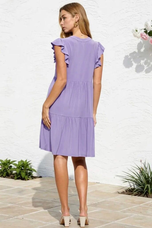Dear Scarlett Lavender Tiered Dress