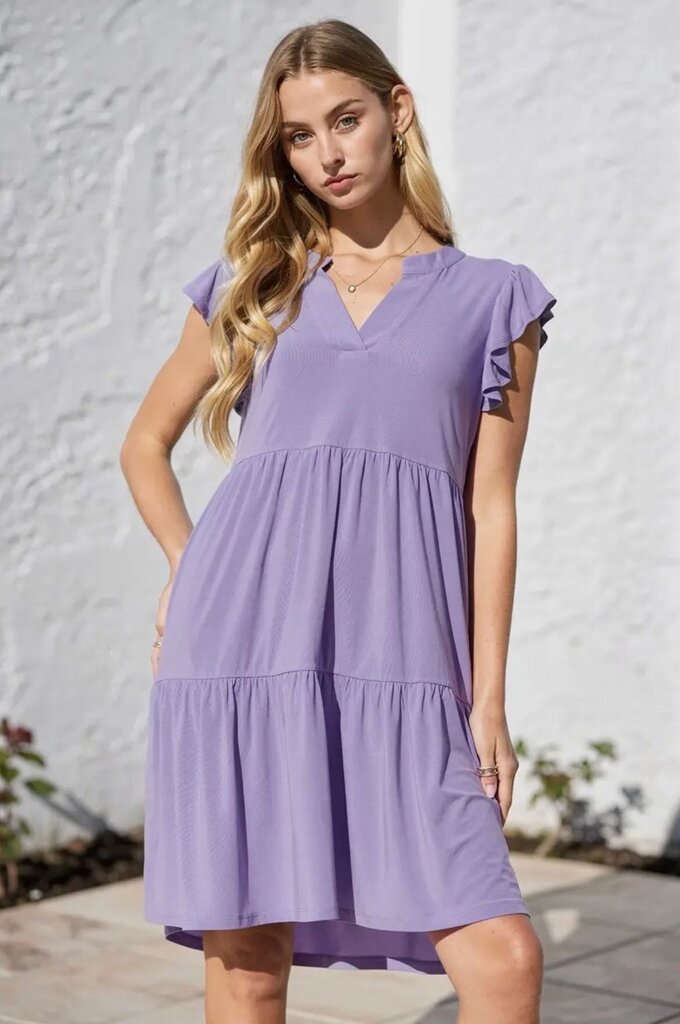 Dear Scarlett Lavender Tiered Dress