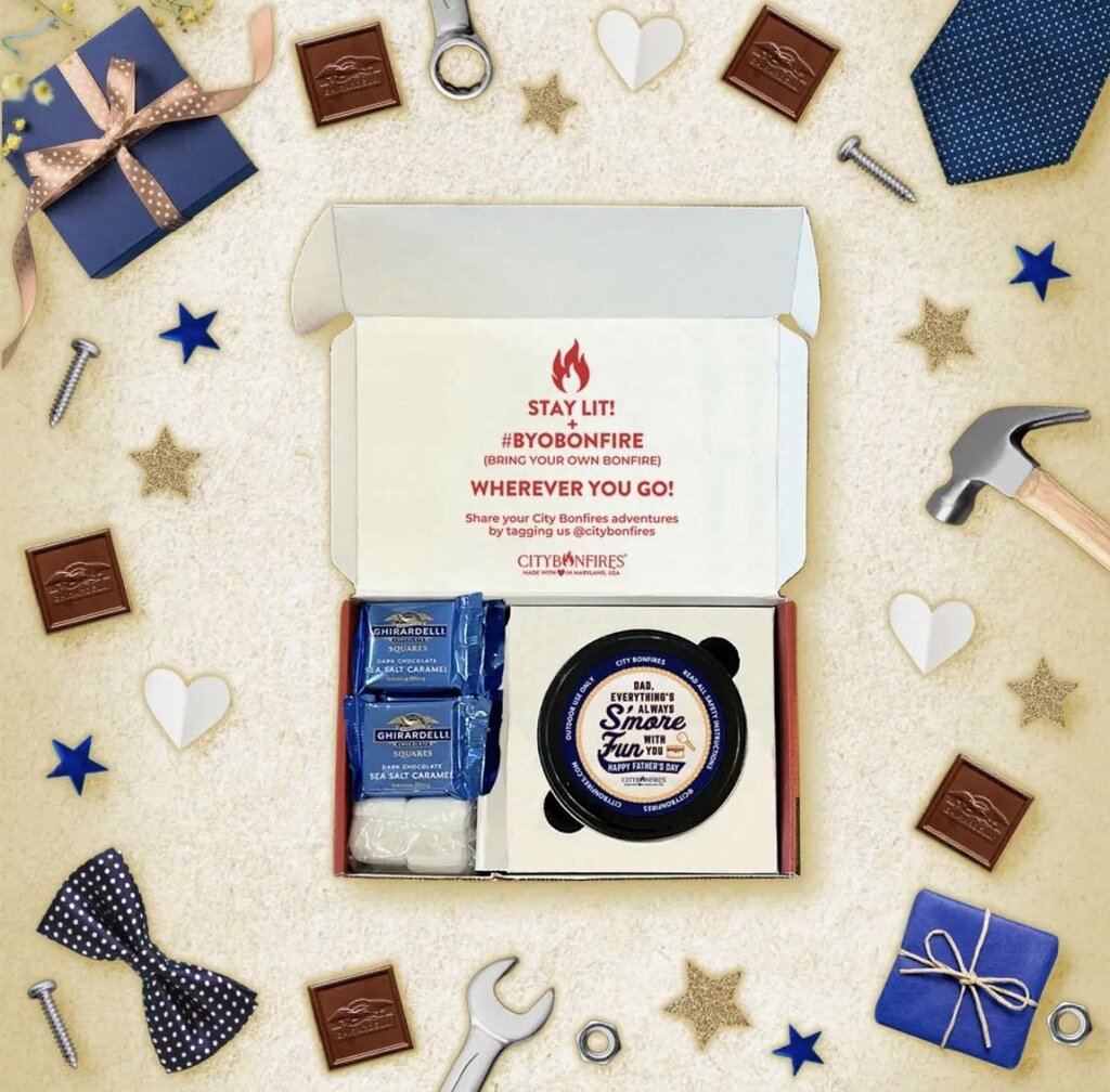 Ghirardelli Smores Portable Fire Pit KIT Father's Day Edition