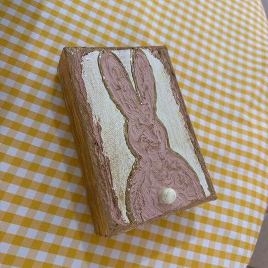 Gold trim bunny sign